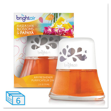 BRIGHT Air® Scented Oil Air Freshener, Hawaiian Blossoms And Papaya, Orange, 2.5 Oz, 6-carton freeshipping - TVN Wholesale